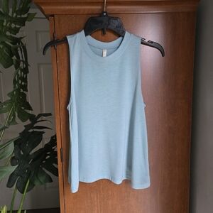 Elegant Blue Sleeveless Tank Top